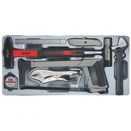Sada náradia kladív, pílka, kľúče, kliešte, meter, nôž, 9 dielov, Teng Tools 