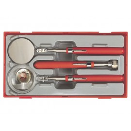 Sada teleskopické zrkadlo, magnet a lupa, 3 diely, Teng Tools
