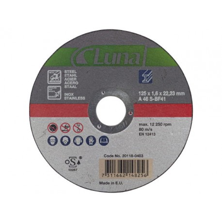 Luna rezný kotúč na železo a oceľ 125x1,6x22